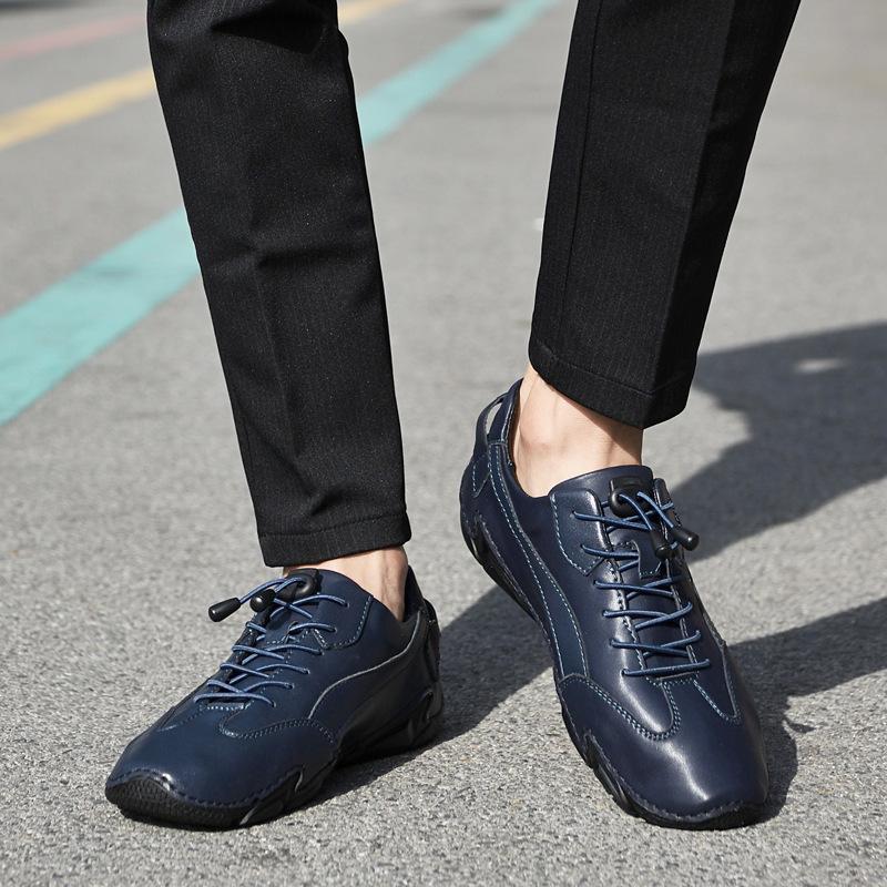 Chaussures de conduite respirantes pour hommes, nouvelles chaussures de printemps pour hommes, chaussures de mode pour hommes, chaussures décontractées en cuir pour hommes, chaussures en cuir blanches