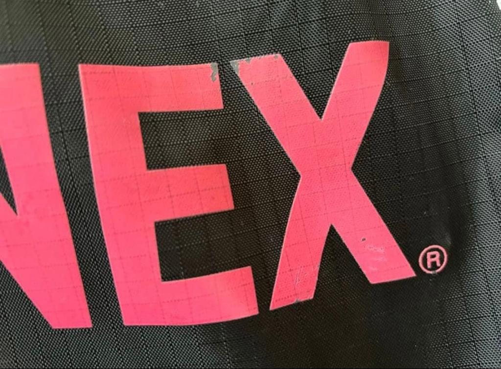 [USED] Yonex Racket Bag, Black/Pink, Lightning Bolt Pattern