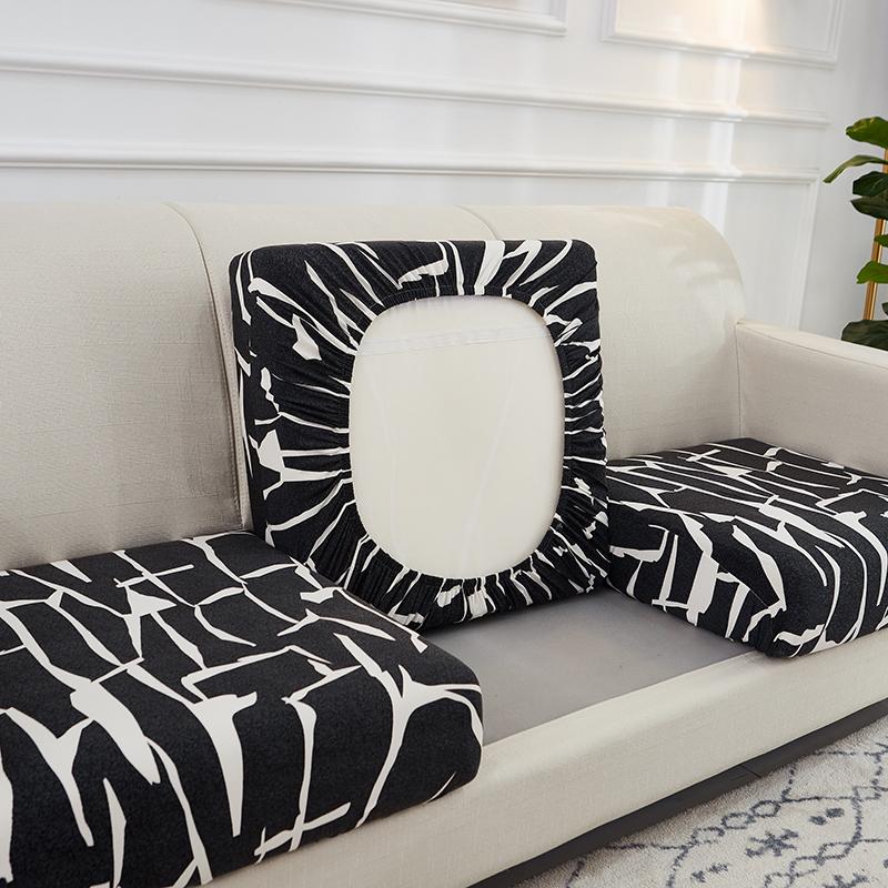 Spandex Stretch Sofa Seat Cushion Cover Chair Cover Pets Kids Furniture Protector Washable Removable Slipcover 1/2/3/4 Seat