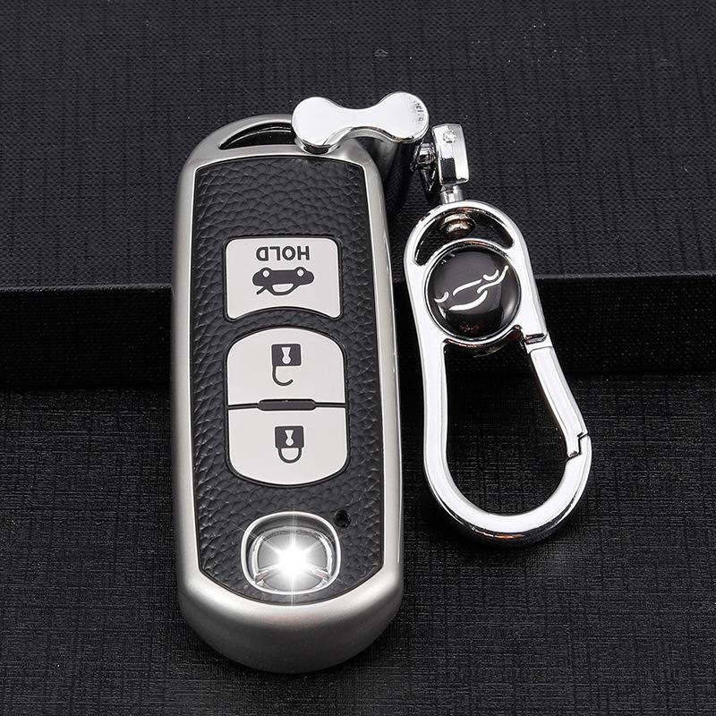 Mazda Schlüsselhülle für Axela, CX4, Atenza, CX5 - TPU Lederoptik