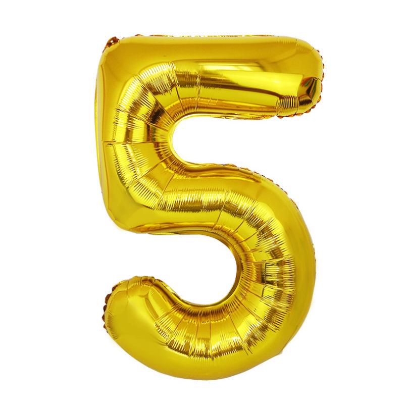 32-Inch Gradient Color Aluminum Foil Number Balloons - US Version