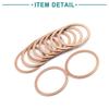 ACROPIX Copper Washer Flat Sealing Gasket Universal O Shape Ring 32mm Inner Diameter Copper Tone 10pcs