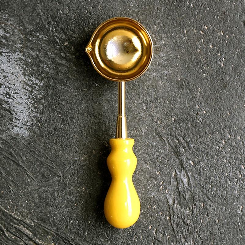 1Pc Wax Stamp Seal Spoon Retro Handle Sealing Wax Melting Spoon for Wax Sealing Decorative Wax Stamp Craft Gift