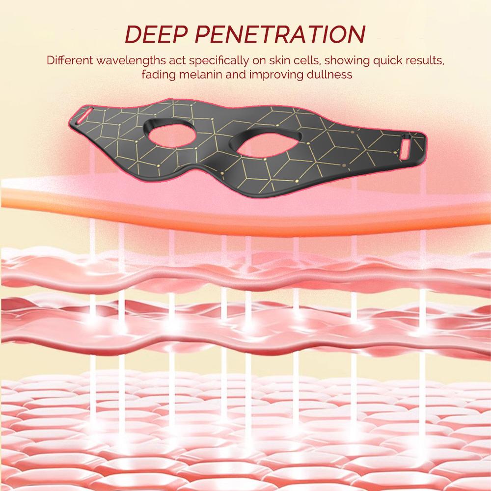 Red Light Silicone Eye Mask 7 Colors LED Photon Flexible Eyes Mask Relieves Eye Fatigue Anti-Wrinkle Dark Circles Wireless Use