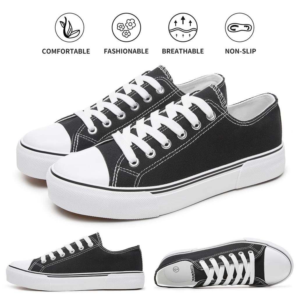 Sneakers for Women Low Top Canvas Shoes Men Fashion Durable Breathable Sneakers Slip On Casual Flats Zapatillas De Deporte