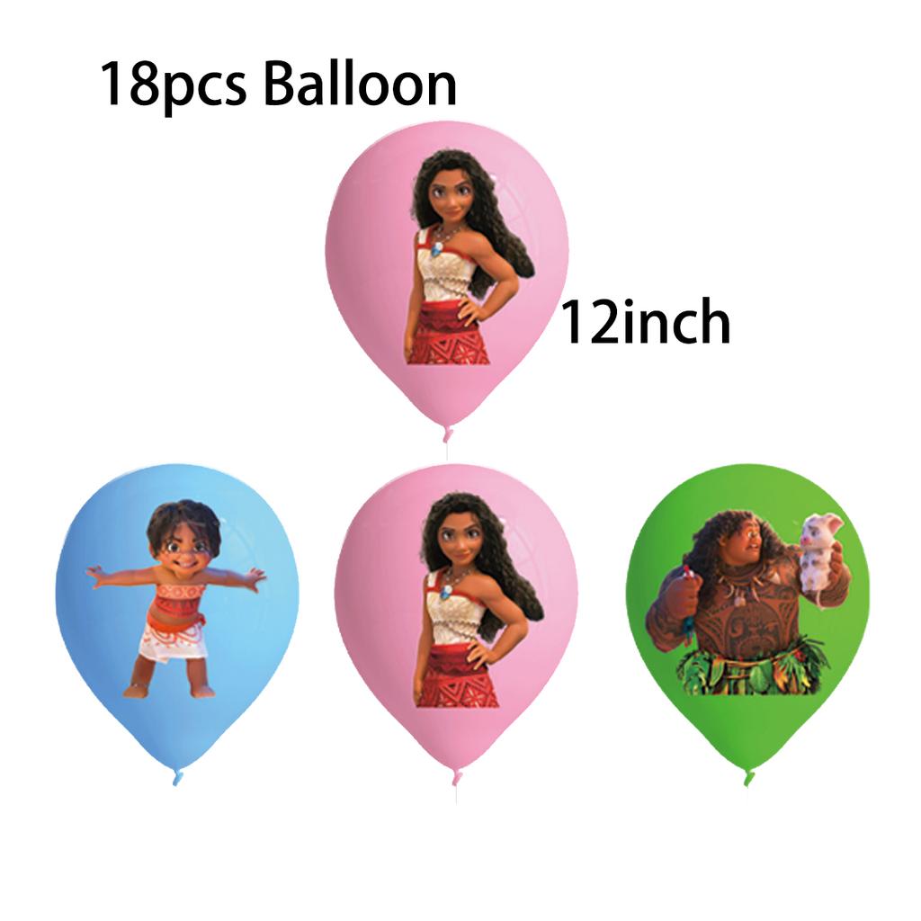 Moana Theme Birthday Party Decoration Tableware Balloons Cup Plate Banner Kid Girls Baby Shower Supplies Christmas Gifts 2 Round Sensory Compression
