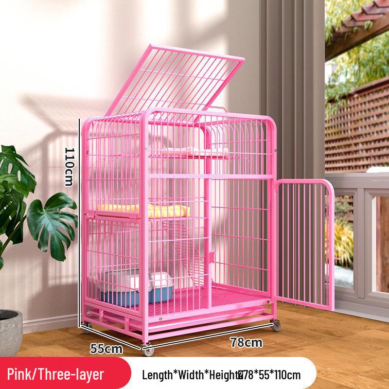 Compact Multi-Layer Indoor Cat Cage and Nest House