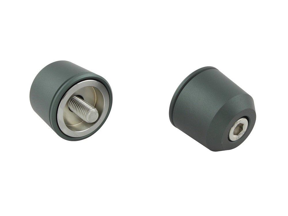 

POSH 032579-29 Рукоятка руля Средний вес для Kawasaki M8 Матовый серый Заглушка руля