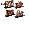 Solid Wood Holiday Table Decor Halloween Wooden Tabletop Ornaments, Freestanding Letter Signs, Decorative Centerpiece Theme Decorations with