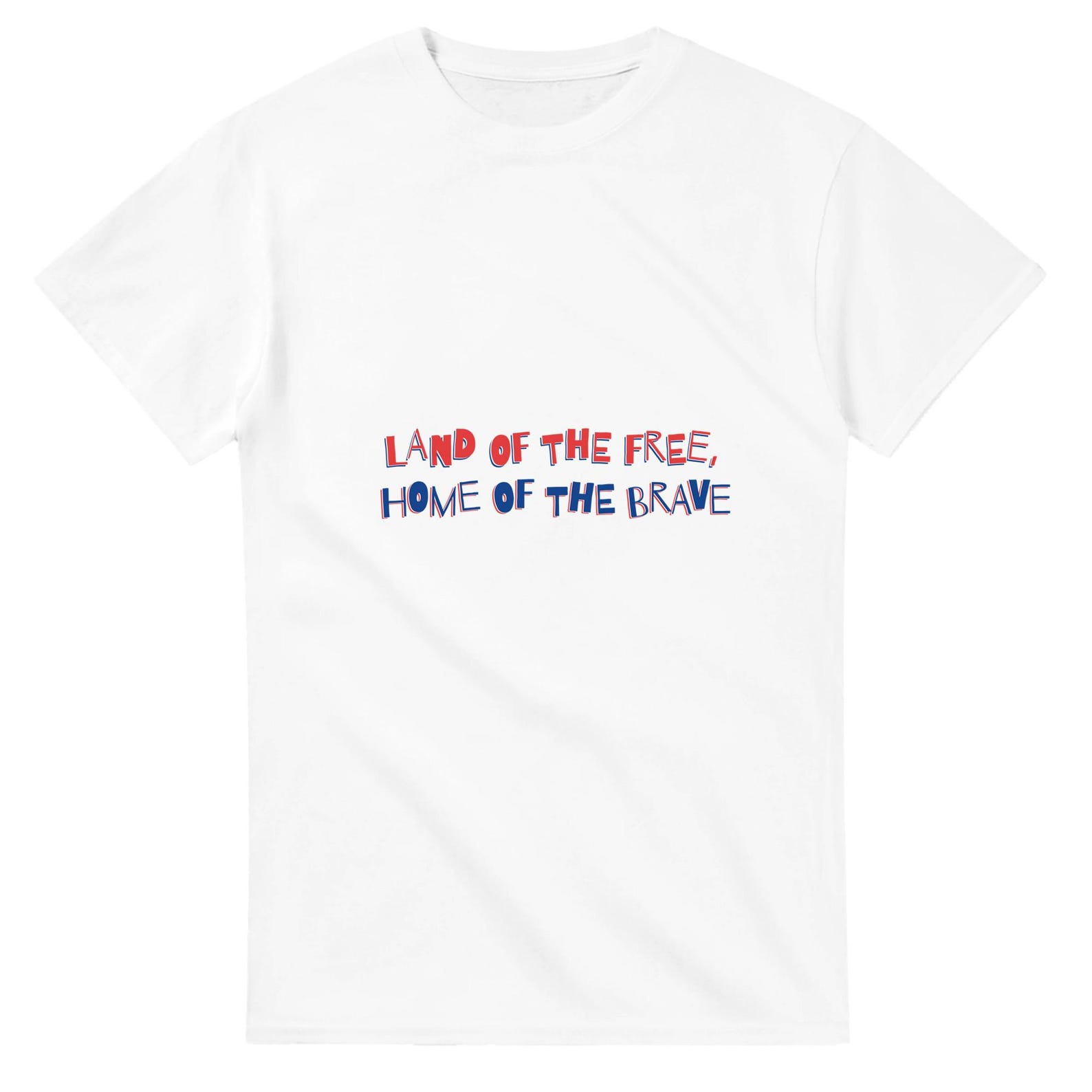 Land Of The Free Home Of The Brave Heavyweight Unisex Crewneck T shirt L