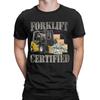 Herren Gabelstapler Zertifizierter Bediener T-Shirt Reine Baumwolle Kleidung Freizeit Kurzarm Rundhals T-Shirts Geburtstagsgeschenk T-Shirts