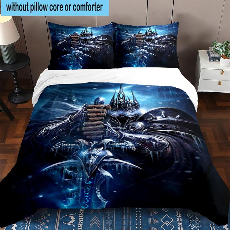 3PCS Warcraft Game 3pcs Bedding,Including 3PCS Duvet Cover And 2pcs Pillowcases Perfect for Christmas,Ideal for Bedroom, Dormitory