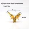 Thickened Brass 4-Point Ball Valve for Natural Gas with Male/Female & Three-Way Tee Valve.