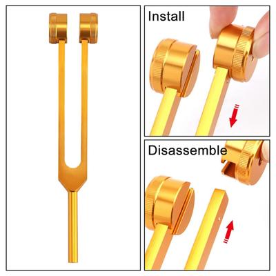Stimmgabel, 128-Hz-Stimmgabelgewichte Stimmgabel aus Aluminiumlegierung für Klangheilungs- und Klangvibrationswerkzeuge