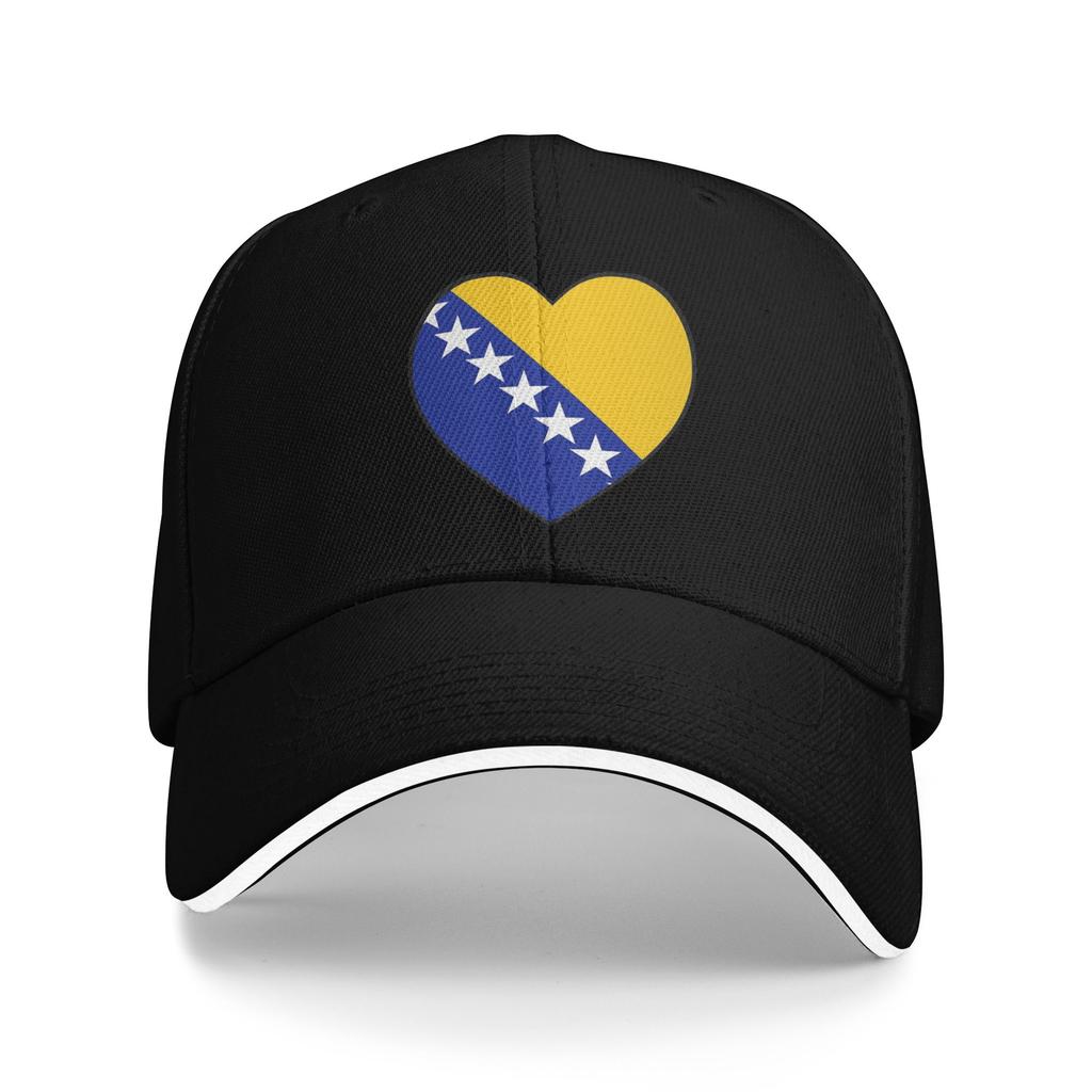 Bosnia and Herzegovina Flag Outfits Unisex Women Baseball Caps Trucker Hat Classic Travel Headwear Adjustable Fit Snapback Cap