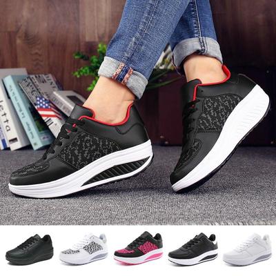 Women Fashion Breathable Pu Shake Shoes Casual Platform Fitness Shoes Jogging Walking Sneakers