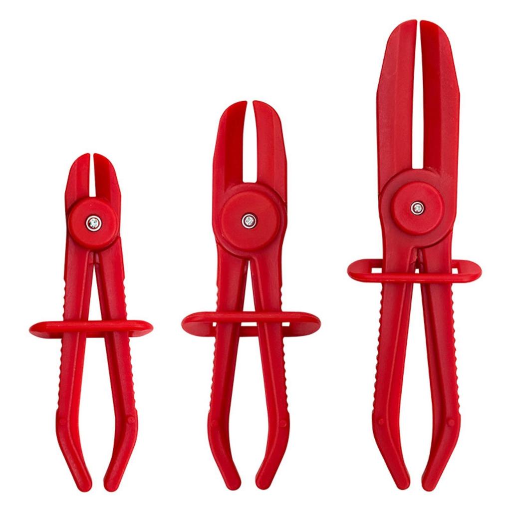 3 Pieces Petrol Line Clamp Pliers Ribbed Grip Hose Elongated Gripping Ends Automotive