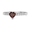 Garnet Pave Band Ring - 925 Sterling SIlver