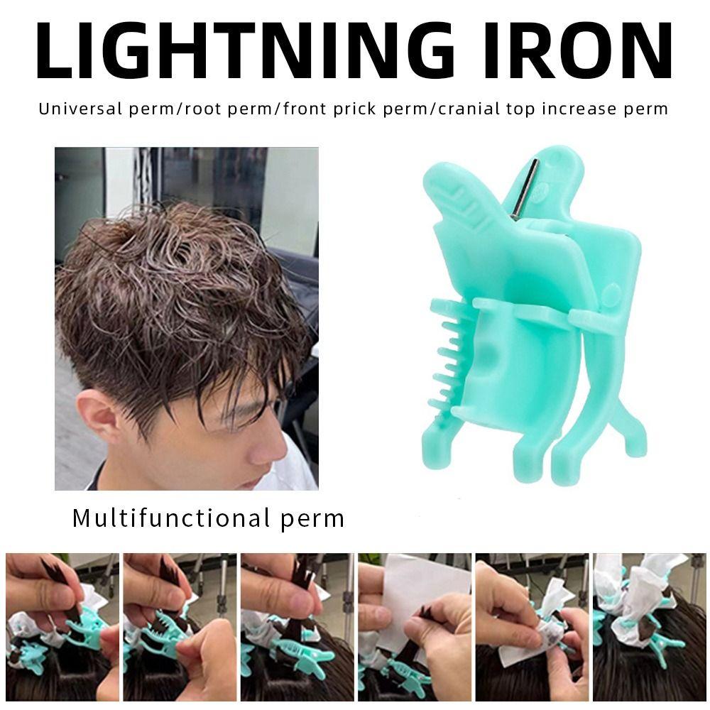 25Pcs Hairdressing Salon Hair Perm Clips Hook Loop Hair Rollers for Short Hair Perming