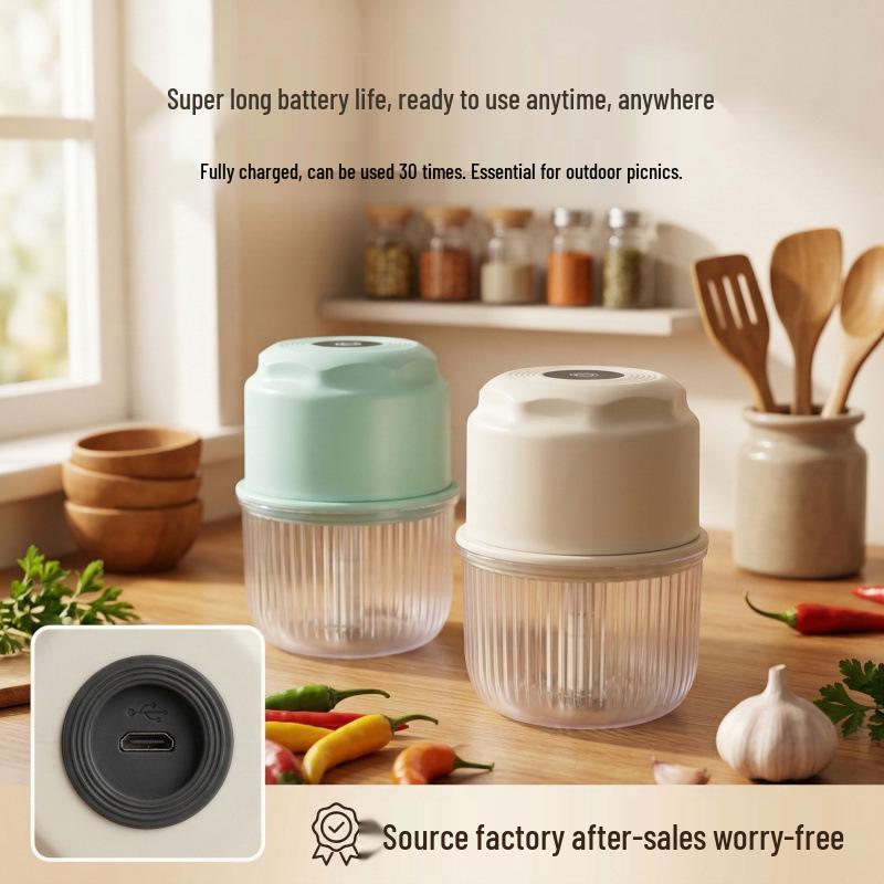 Automatic Mini Wireless Garlic Chopper & Food Processor