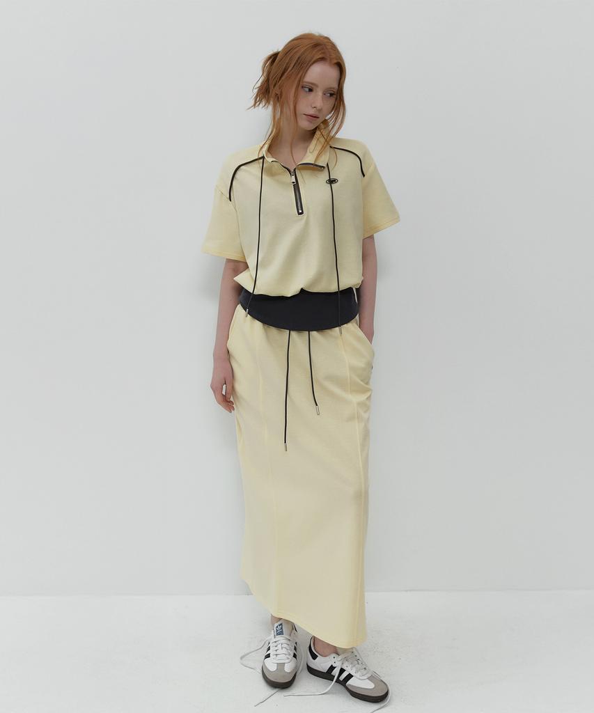 Teuwi Mentor Cutout Banding Long Skirt