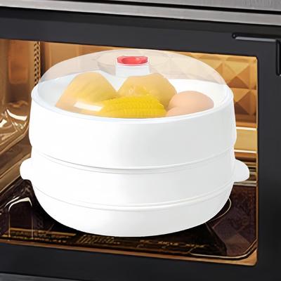 Microwave Steamer for Cooking Microwave Cooking Steamer With Lid Heat-Resistant Heating Bowl for Home Apartment Hotel Restaurant