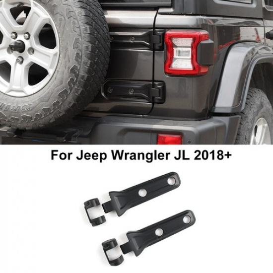 Mattschwarze Heckklappentürscharnier-Blendenabdeckung für Jeep Wrangler JL 2018+