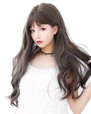 TefuRe Fujitatsu Long Wave Wig Natural Gradient Wide Variety of Colors Cosplay Wig Net Included [TefuRe] C-8256 (Latte)