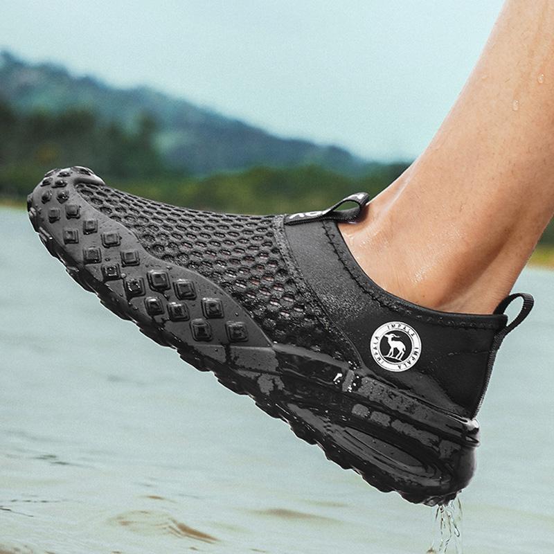 Summer Sports Shoes Mesh Breathable Men's Casual Outdoor Tennis Hiking Running Barefoot Men Trail Portable Beach Aqua Shoes