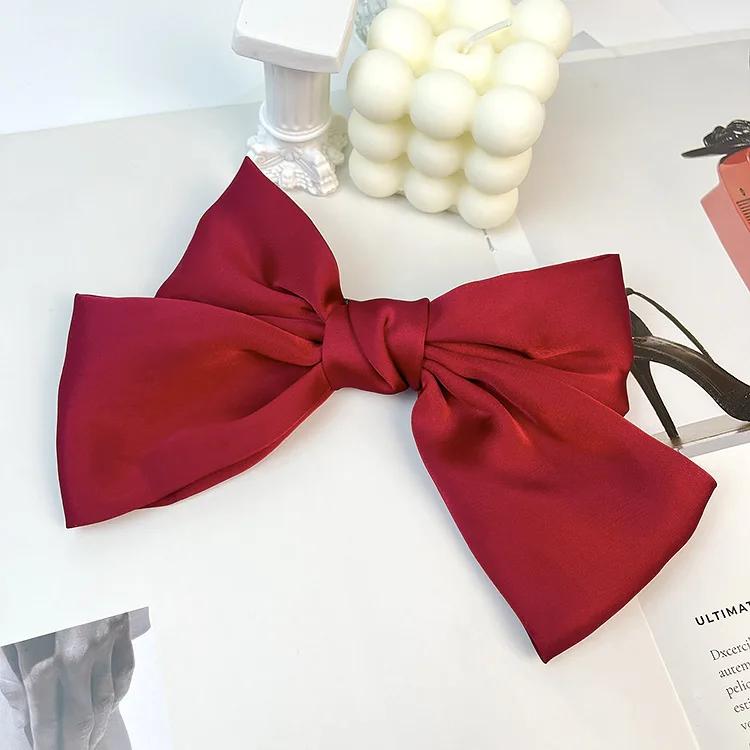 Big Hair Bow Ties Hair Clips Satin Two Layer Butterfly Bow For Women Bowknot Hairpins Trendy Girls Hair Accessories Barrettes