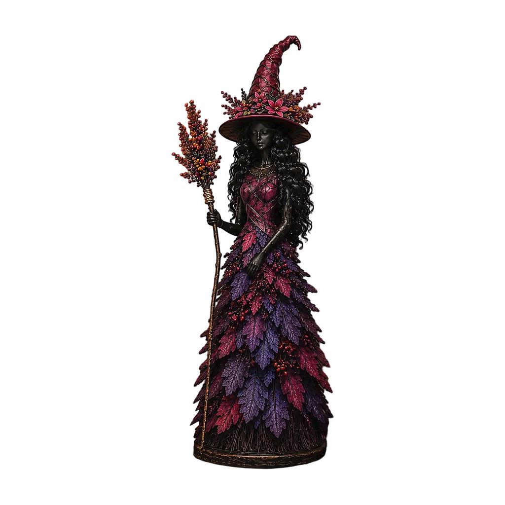 Witch Statue Decorative Figurine for Home Shelf Display