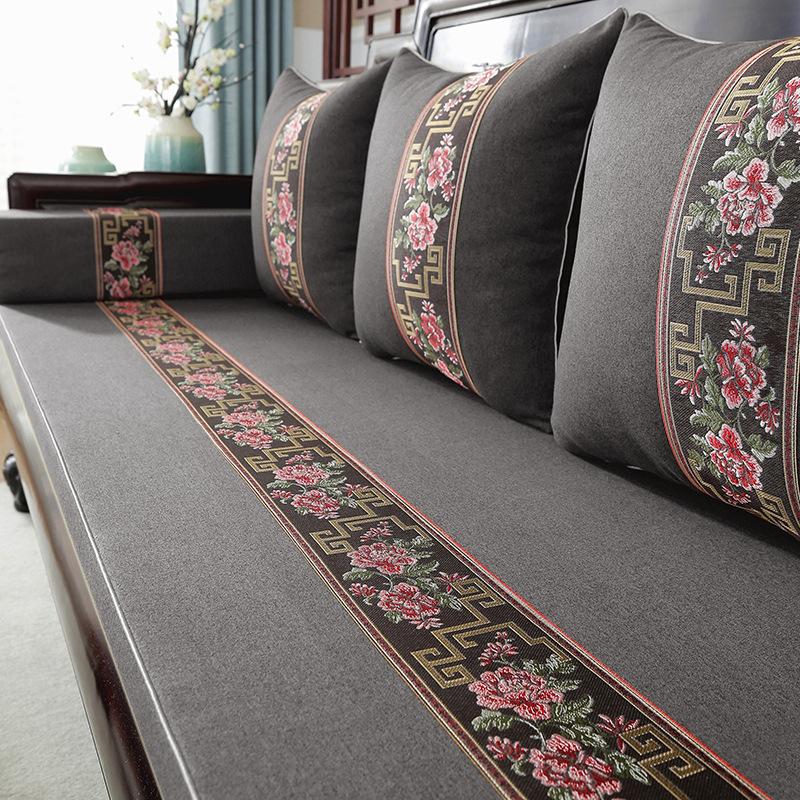 Sofakissen aus Palisanderholz, neue Möbel aus Massivholz im chinesischen Stil, rutschfest, verdicktes Sitzkissen aus hochdichtem Schwamm