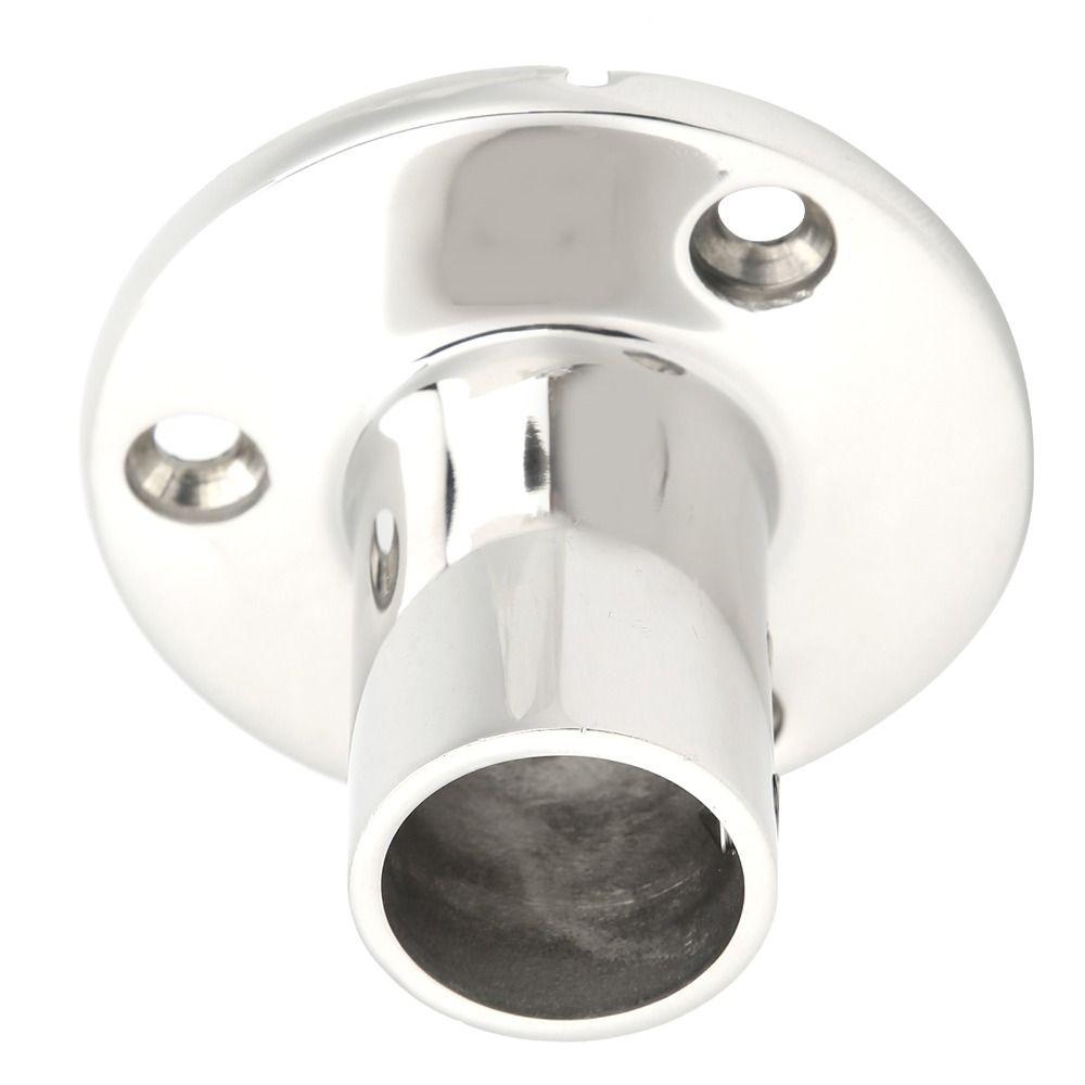 22MM Stainless Steel Round Base 7/8'' Tube Marine Hand Rail Base Boat Handrail Fittings  Yachts