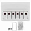 6 Gang Rocker Switch Panel Circuit Breaker with LED Indicator for Marine Boat Yacht Car RV
