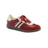 Red retro German training shoes women's 2025 spring versatile color matching casual sports shoes flat Forrest Gump shoes leather board shoes