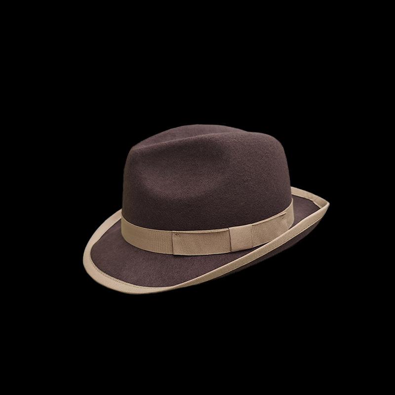 Fedora Sunshade Ribbon Decorative Wool Top Hat French Pure Wool Hat