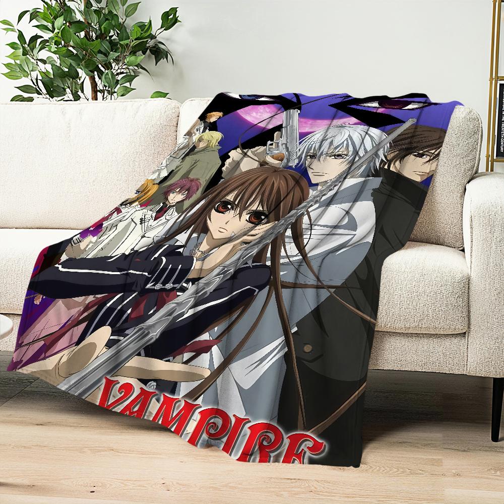 manga classic anime cool art v-Vampire Knight Flannel warm soft plush blanket for sofa living room office bedroom travel gift