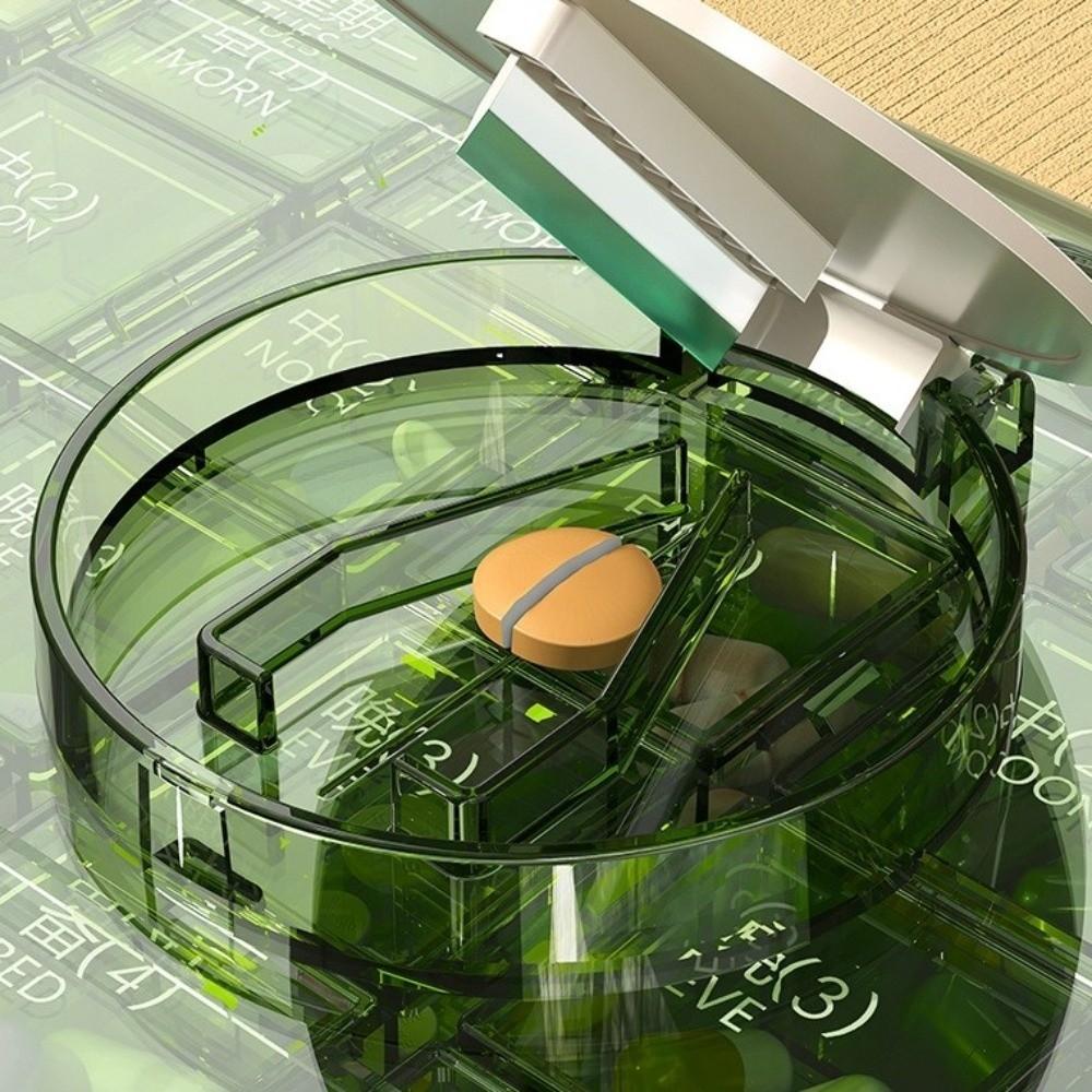 Large Capacity Pill Cutter Box Moisture Resistant Drug Dispensing Case  Elderly Medication