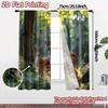 2pcs   2D FLAT PRINTING Curtains (Without Rod) Sunlit Deer Duo Modern Modern Curtains Versatile Fabric Curtains Versatile All