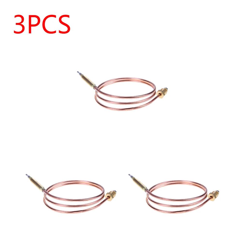 1-5Pcs 60/120cm Gas Thermocouple for Hot Water Boiler with 5 Fixed Parts Sensor Thermometer Probe Induction Line Tool Set