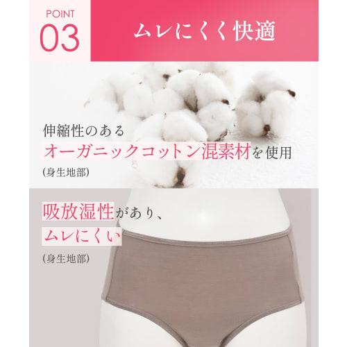 Wing/Wacoal Sanitary Shorts [Body Fabric: Organic Cotton Blend] Compatible with Winged Pads, Regular Length, Women's, EC8500, Sizes BL and L