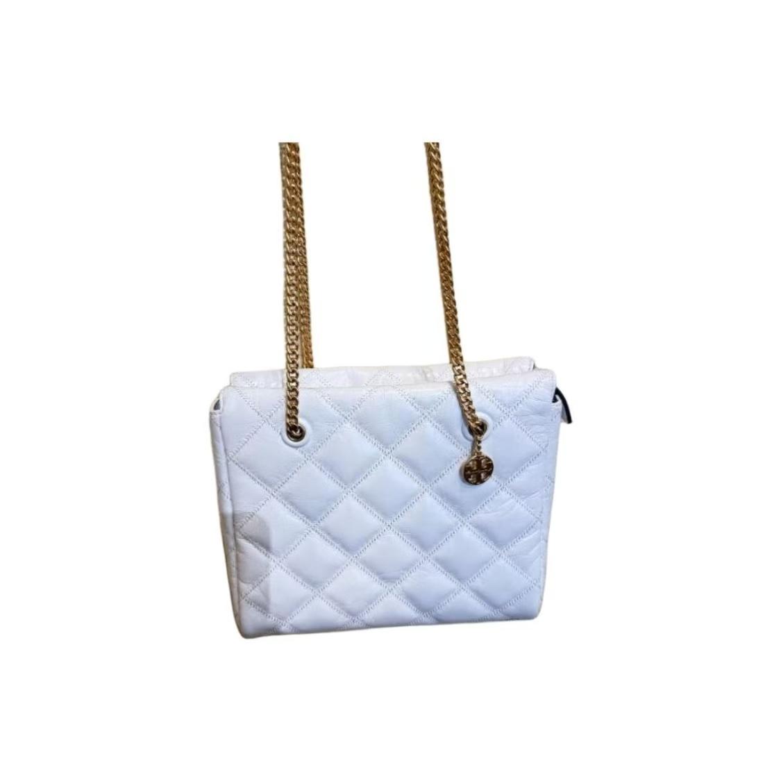 

Tory Burch Willa Glazed Zip Closure Classic Plaid Shoulder Bag Small Women Shoulder Bag 166181-100 Basic Set (Bag+Dust Bag)