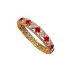 Copper Zircon Geometric Cuff Bracelet With Sparkling Diamonds For Elegant Women