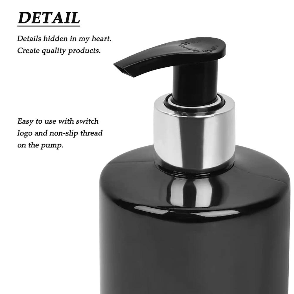 3PCS 500ml PET Empty Pump Bottles Refillable Shampoo Lotion Dispenser Bottles with Pump Dispensers Bathroom Traveling Salon