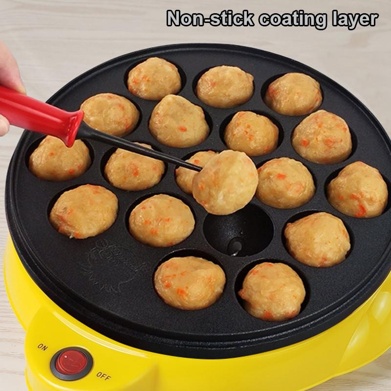 650W Elektrischer Takoyaki-Maker Donut Tintenfischbällchen 18 Löcher Grillpfanne Professionelle Kochwerkzeuge Haushalt Maruko Backmaschine