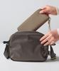 AfternoonTea LIVING JA35 ACE Shoulder Bag, Dark Gray, Compact, 8 Pockets, Long Wallet Fit, Polyester