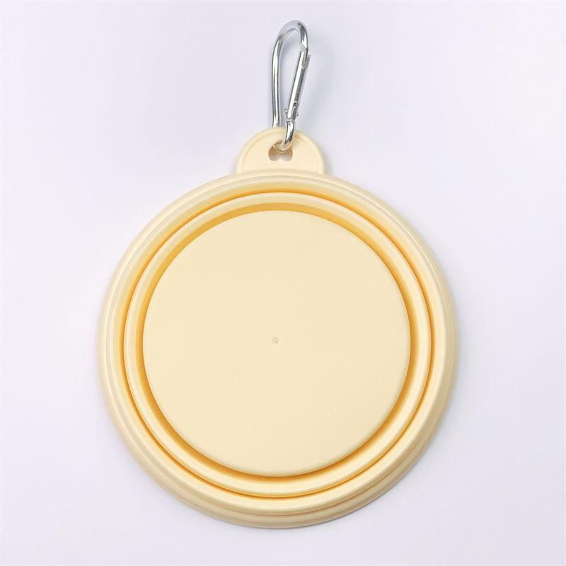 

Macaron folding bowl, dog out, portable folding bowl, pet bowl, food basin, outdoor drinking bowl, drinking water S жёлтый