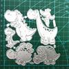 Kovové vykrajovátka Dinosaura Vykrajovátka Šablony DIY Vykrajovací šablona pro Scrapbook Album Papírové karty Ražba Řemesla nejlepší prodej