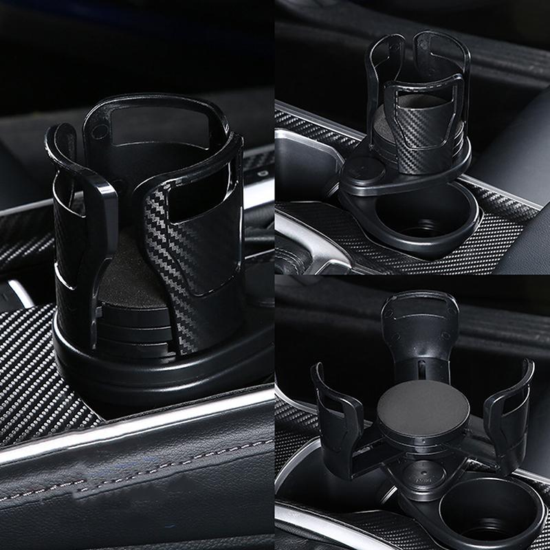 Multifunkční držák na vodu do auta 360 Přenosný otočný nastavitelný tácek do auta expandér držáku na pohár do auta