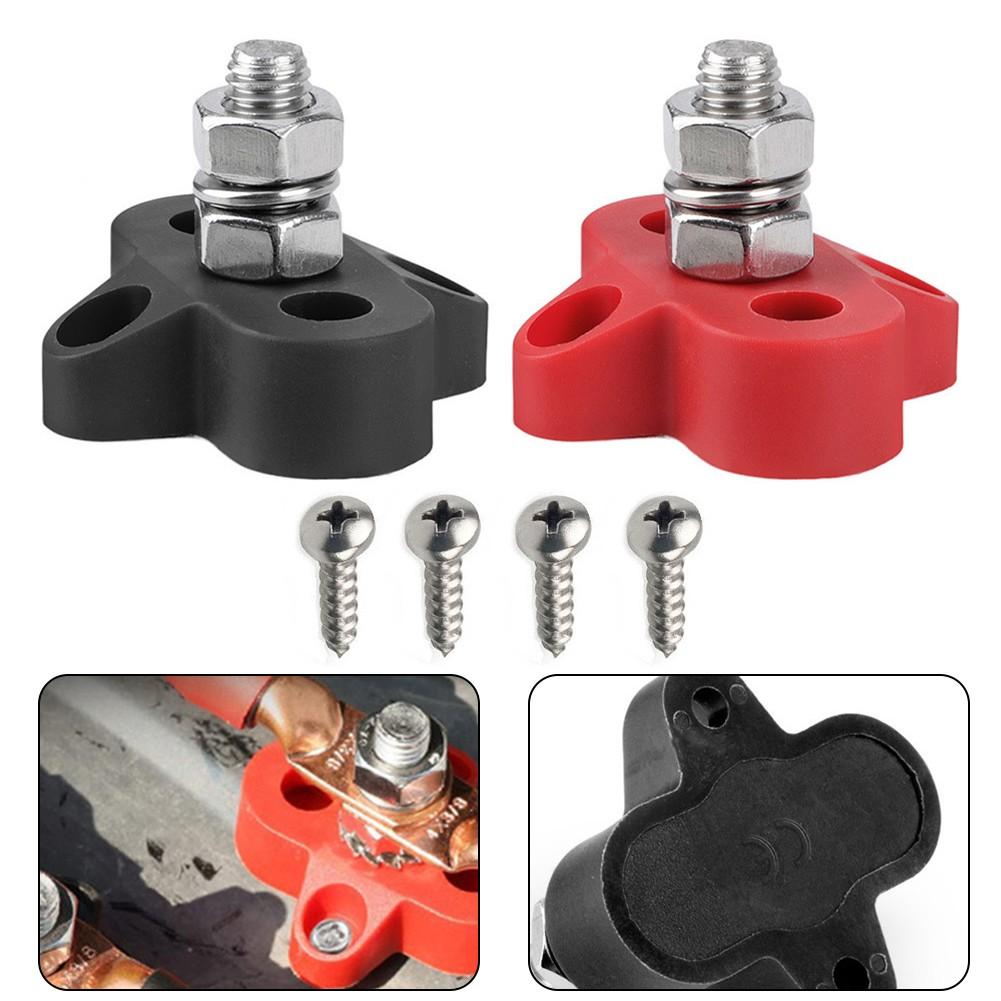 

2 Pieces Terminal Block ABS Plastic Insulated Junction Block